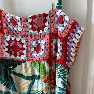 Anthropologie x Farm Rio Crochet Mini Dress (L)